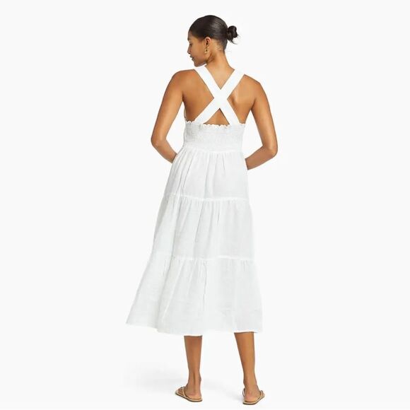 NWT Vitamin A Canyon Linen Midi Dress - Picture 4 of 12